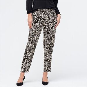 J Crew animal print jamie pant size 00 trouser pull on